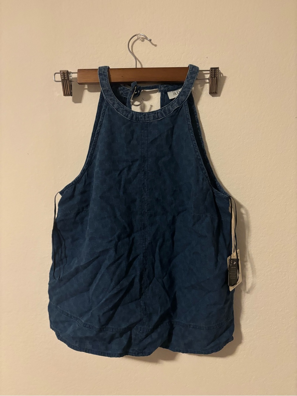 a.n.a Indigo Blue Halter-Back Camisole Tank